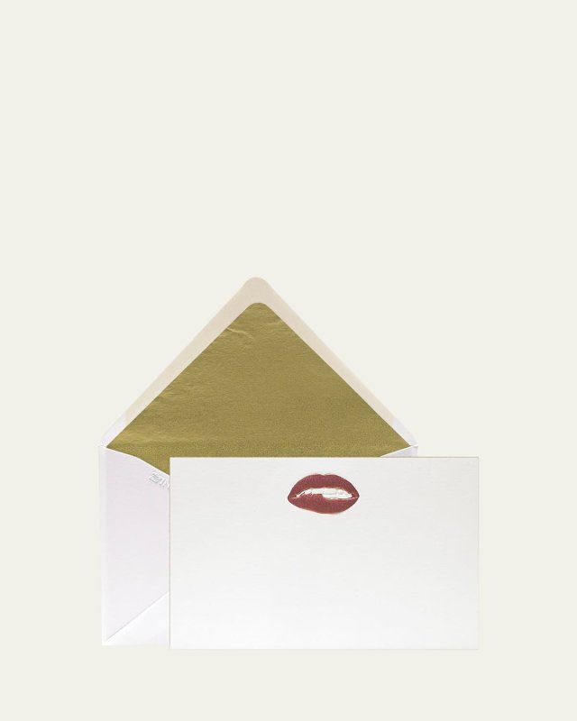 Pucker Lips Stationery Set, Box of 12